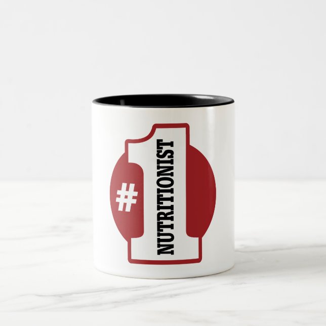 Caneca De Café Em Dois Tons Nutricionista do número 1 (Centro)