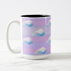 Caneca De Café Em Dois Tons Nuvem 9 Nublado Roxo e Azul