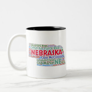 Caneca De Café Em Dois Tons Nuvem da palavra de Nebraska