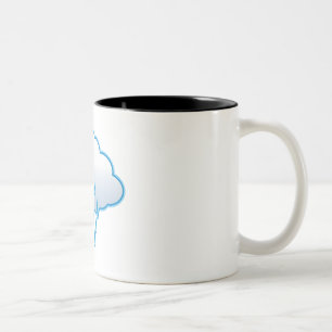 Caneca De Café Em Dois Tons Nuvem de chuva