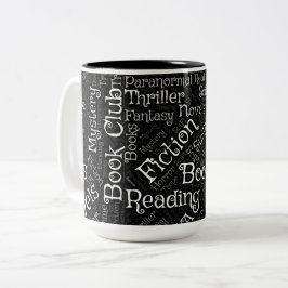 Caneca De Café Em Dois Tons Nuvem de Palavras do Book Amplia