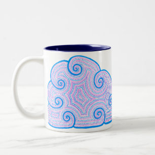 Caneca De Café Em Dois Tons Nuvens doidas - Caneta de lápis com padrão