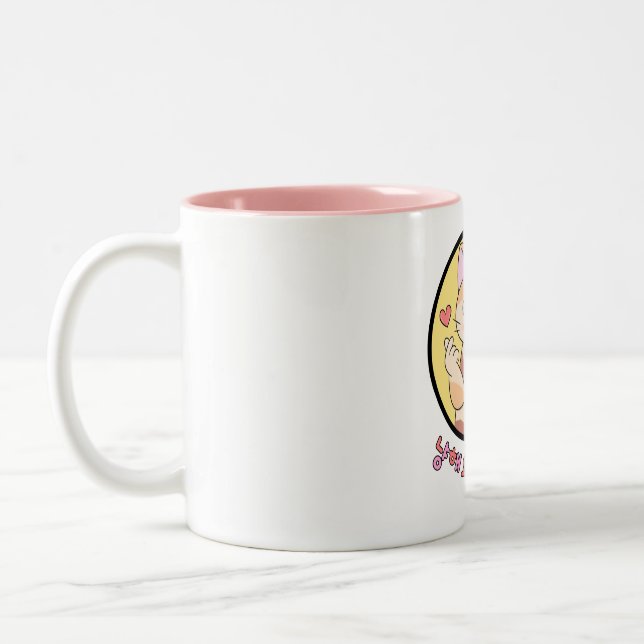 Caneca De Café Em Dois Tons Nyanghaeyo Love | (Esquerda)