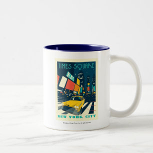Caneca De Café Em Dois Tons NYC - Times Square