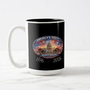 Caneca De Café Em Dois Tons O 250º aniversário da América