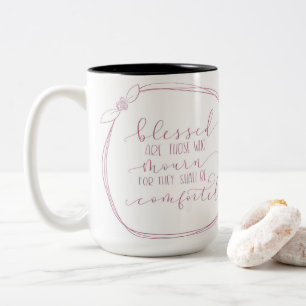 Caneca De Café Em Dois Tons O 5:4 de Matthew abençoado é aqueles que lamenta
