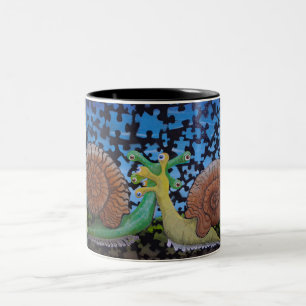 Caneca De Café Em Dois Tons O Abraço