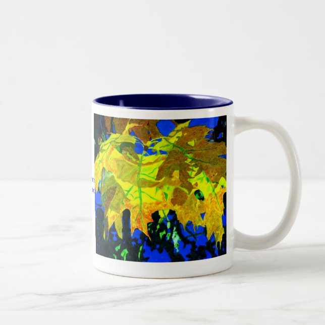 Caneca De Café Em Dois Tons O abstrato do outono (Direita)