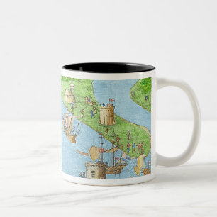 Caneca De Café Em Dois Tons O acampamento das forças inglesas