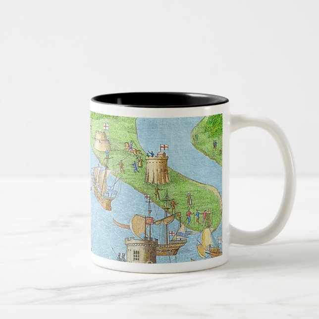 Caneca De Café Em Dois Tons O acampamento das forças inglesas (Direita)