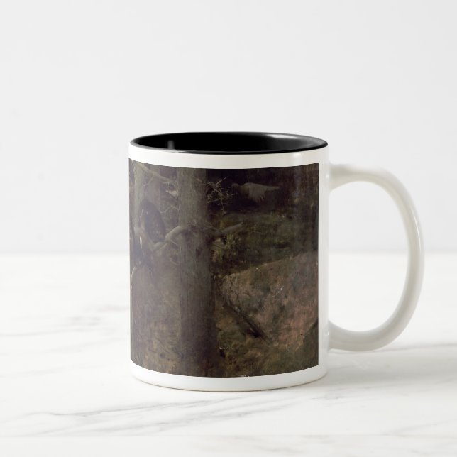 Caneca De Café Em Dois Tons O acoplamento dos galos silvestres, 1888 (Direita)