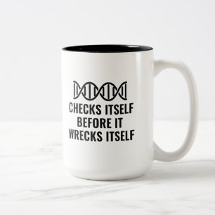 Caneca De Café Em Dois Tons O ADN verifica-se