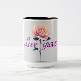 Caneca De Café Em Dois Tons O amor cresce