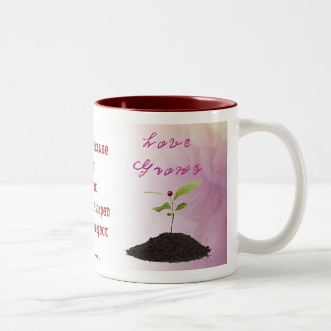 Caneca De Café Em Dois Tons O amor cresce - o estúdio de Saabat (Direita)