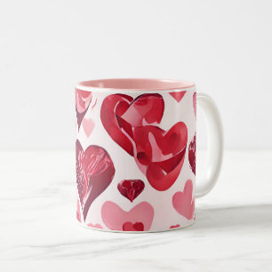 Caneca De Café Em Dois Tons O amor está na design do coração do ar