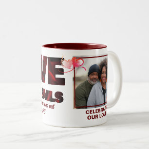 Caneca De Café Em Dois Tons O AMOR NUNCA FALHA A Foto Cristã