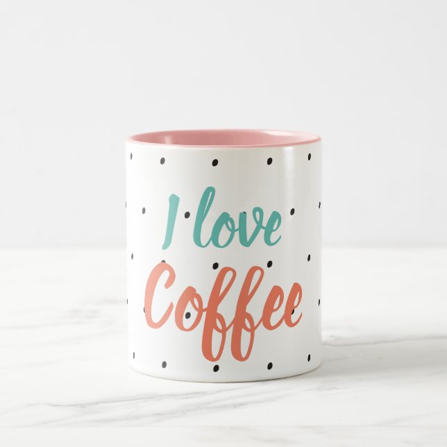 Caneca De Café Em Dois Tons o amor pelo café (Centro)