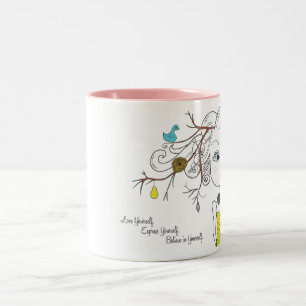 Caneca De Café Em Dois Tons O amor você mesmo expresso você mesmo acredita e