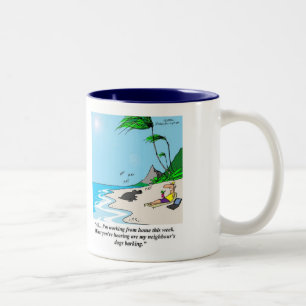 Caneca De Café Em Dois Tons O analista do negócio do Telecommuting # 1