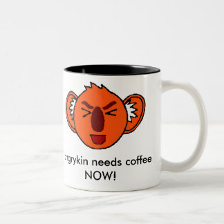 Caneca De Café Em Dois Tons o angrykin precisa o café AGORA!