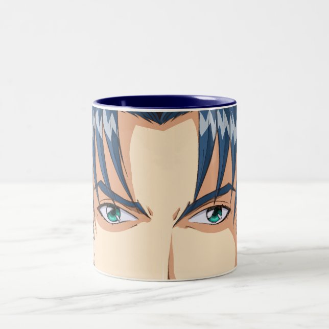 Caneca De Café Em Dois Tons O Anime e Manga enfrentam (Centro)