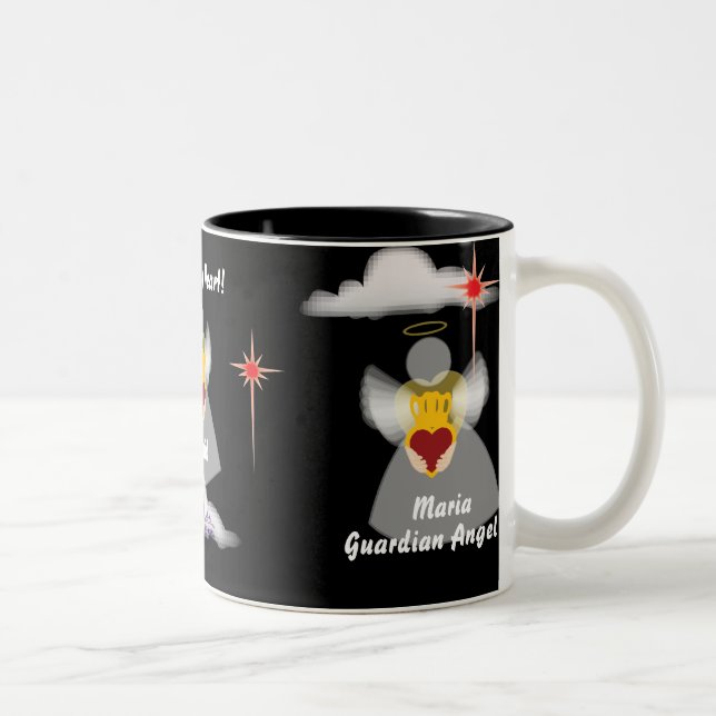 Caneca De Café Em Dois Tons O anjo-da-guarda Caneca-Personaliza (Direita)