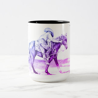 Caneca De Café Em Dois Tons O Arranque Colt (roxo)
