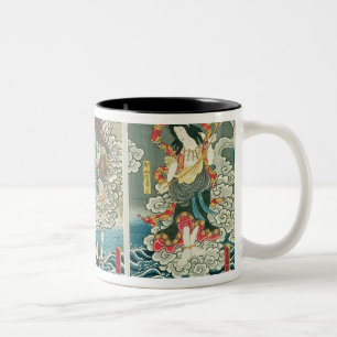 Caneca De Café Em Dois Tons O ator Ichikawa Ebizo V como a deidade Fudo Myoo