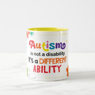 Caneca De Café Em Dois Tons O Autismo Não É Uma Deficiência