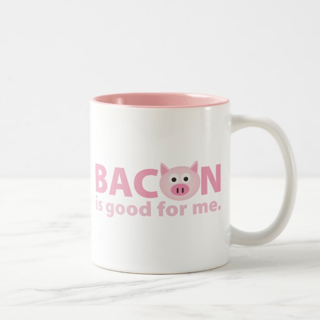Caneca De Café Em Dois Tons O bacon é bom para mim (Direita)