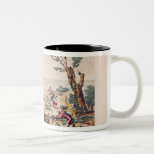 Caneca De Café Em Dois Tons O balão de ar quente de Jean Pierre Blanchard