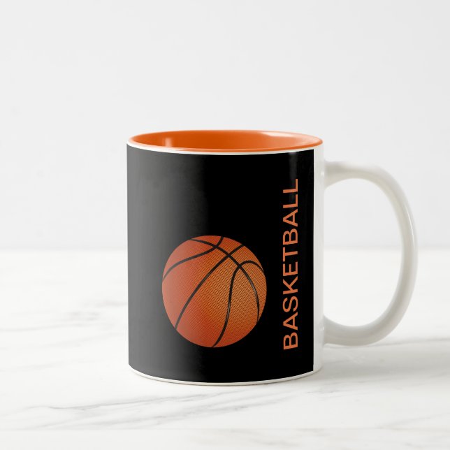Caneca De Café Em Dois Tons O basquetebol legal ostenta o tema (Direita)