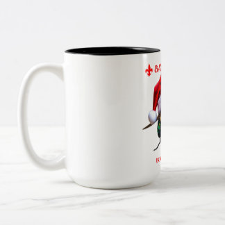 Caneca De Café Em Dois Tons O Bayou Fly deseja Felizes Festas