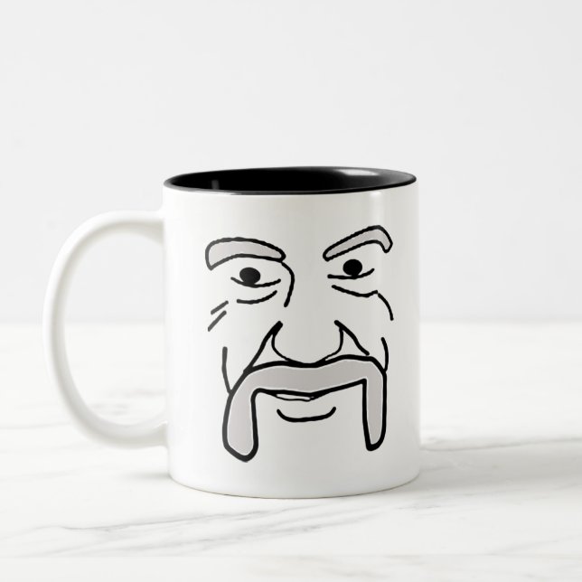 Caneca De Café Em Dois Tons O bigode velho (Esquerda)