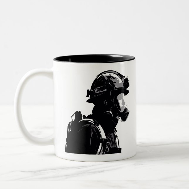 Caneca De Café Em Dois Tons O Bombeiro Falou Sobre Seu Medo (Esquerda)