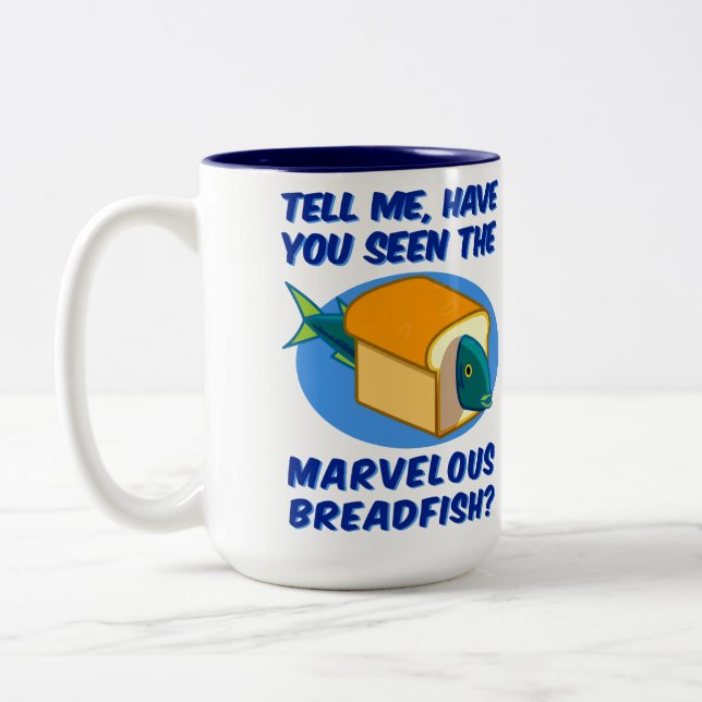 Caneca De Café Em Dois Tons O Breadfish maravilhoso (Esquerda)