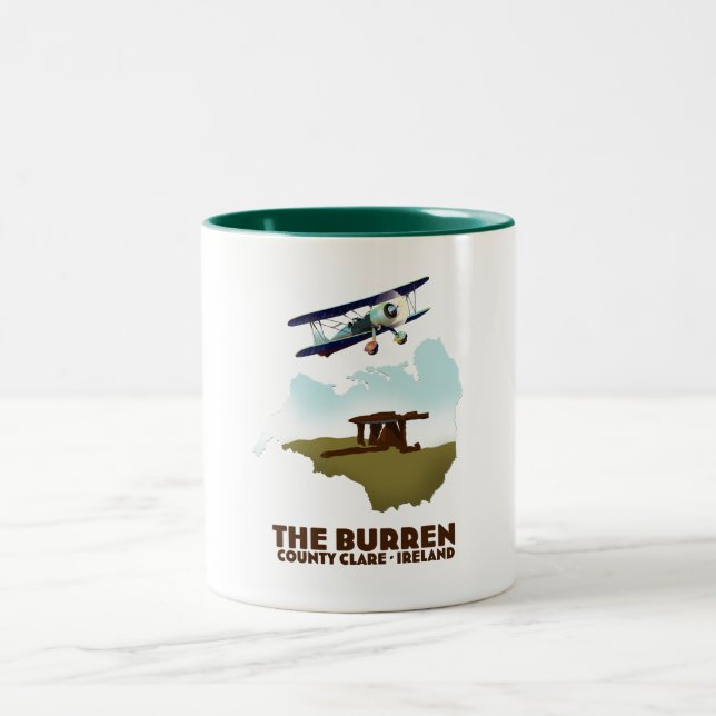 Caneca De Café Em Dois Tons O Burren Condado Clare Irlanda (Centro)