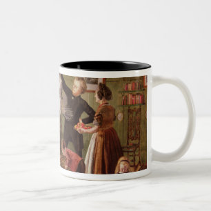 Caneca De Café Em Dois Tons O cabaz do Natal