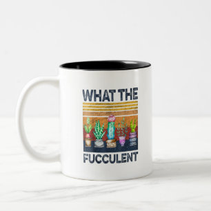 Caneca De Café Em Dois Tons O Cactus Suculenta O Que É O Jardinagem Fuculento