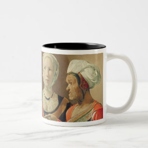 Caneca De Café Em Dois Tons O caixa de fortuna, c.1630 (óleo em canvas) (veja