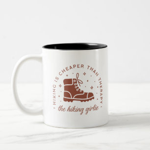 Caneca De Café Em Dois Tons O caminhar é mais barato do que a menininha de ter