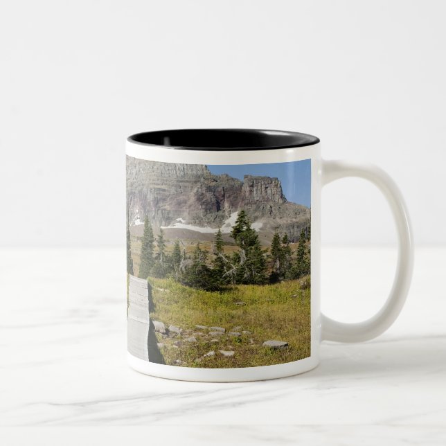 Caneca De Café Em Dois Tons O caminho à vista do lago escondido (Direita)