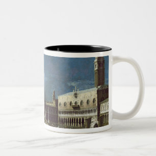 Caneca De Café Em Dois Tons O canal grande com a igreja de Santa Maria