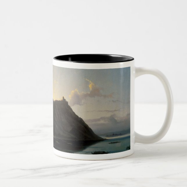 Caneca De Café Em Dois Tons O castelo de Deveny, Hungria (Direita)