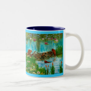 Caneca De Café Em Dois Tons O CASTOR OCUPADO CAÇOA artigos do presente