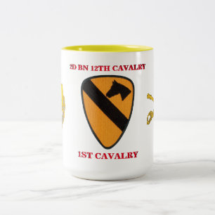Caneca De Café Em Dois Tons ò CAVALARIA da 12a CAVALARIA do BATALHÃO a ?a
