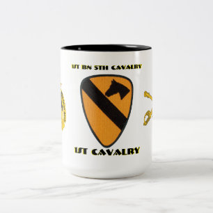 Caneca De Café Em Dois Tons ø CAVALARIA da 5a CAVALARIA do BATALHÃO a ?a