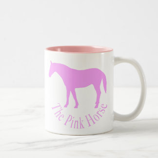 Caneca De Café Em Dois Tons O cavalo cor-de-rosa