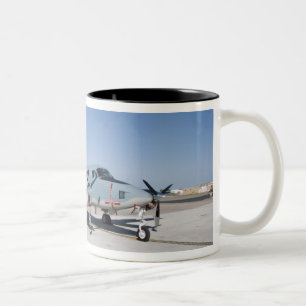 Caneca De Café Em Dois Tons O Centennial da aviação naval comemorativo