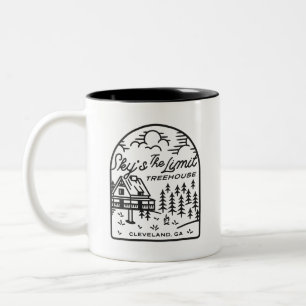 Caneca De Café Em Dois Tons O Céu é o Limit Treehouse Coffee Mug